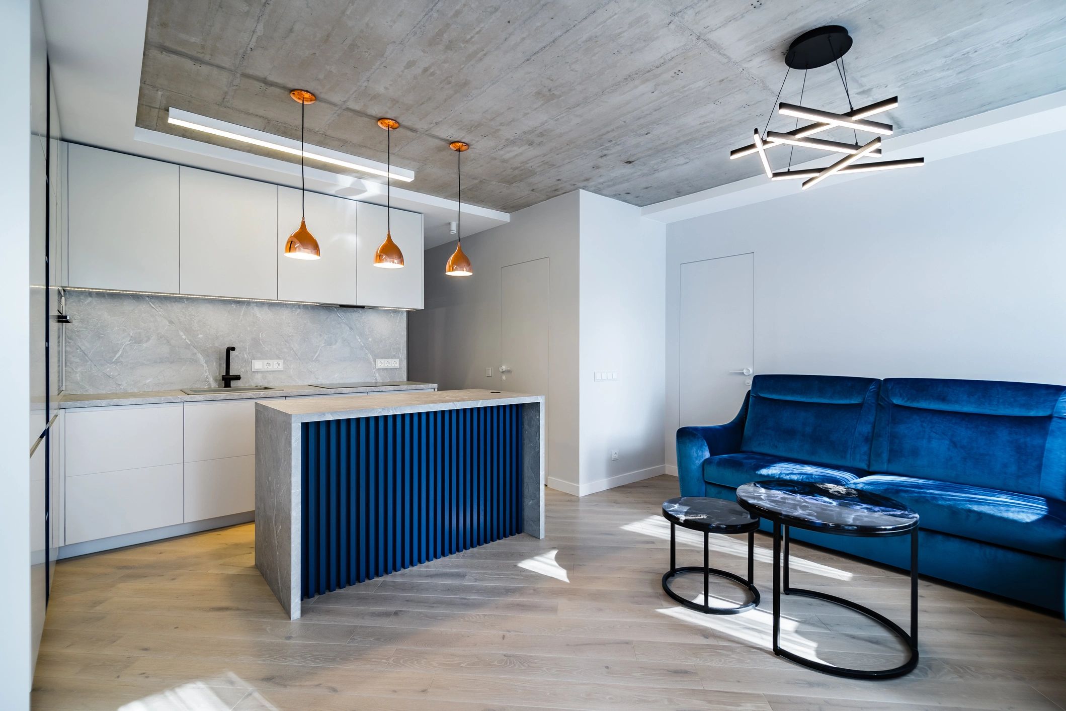 Modern apartment living room interior