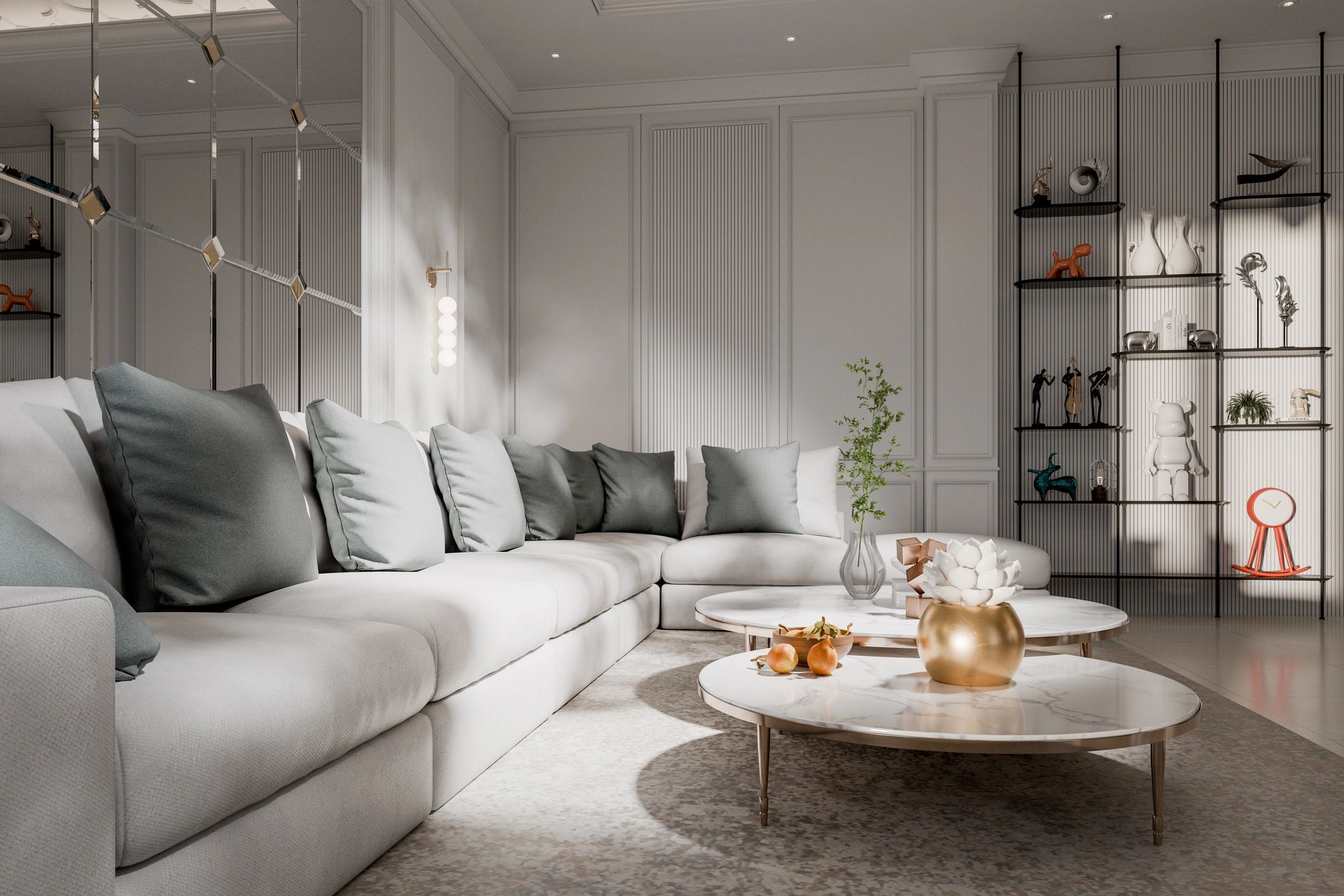 Modern apartment interior living room