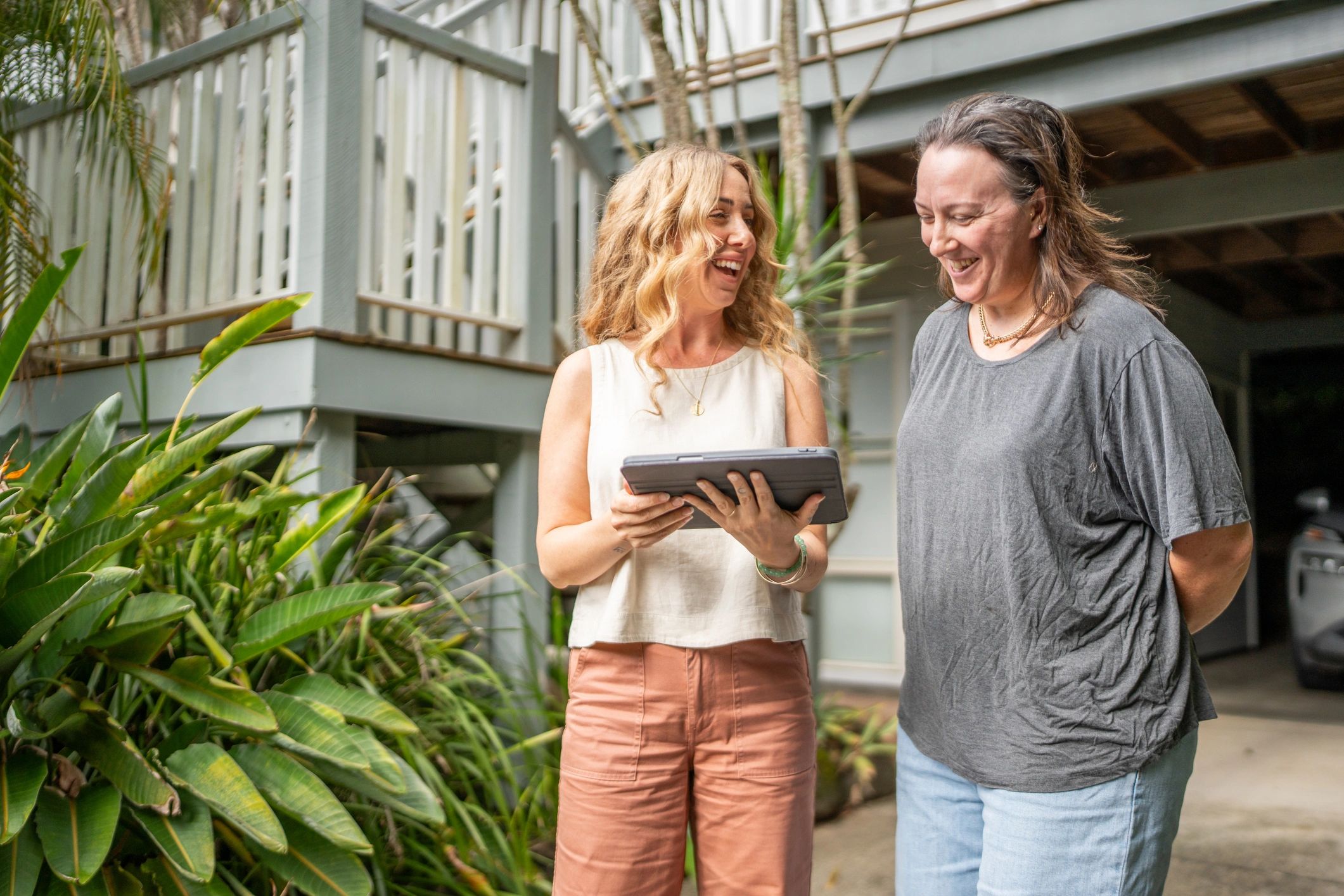 Property manager meeting with homeowner about tenant management