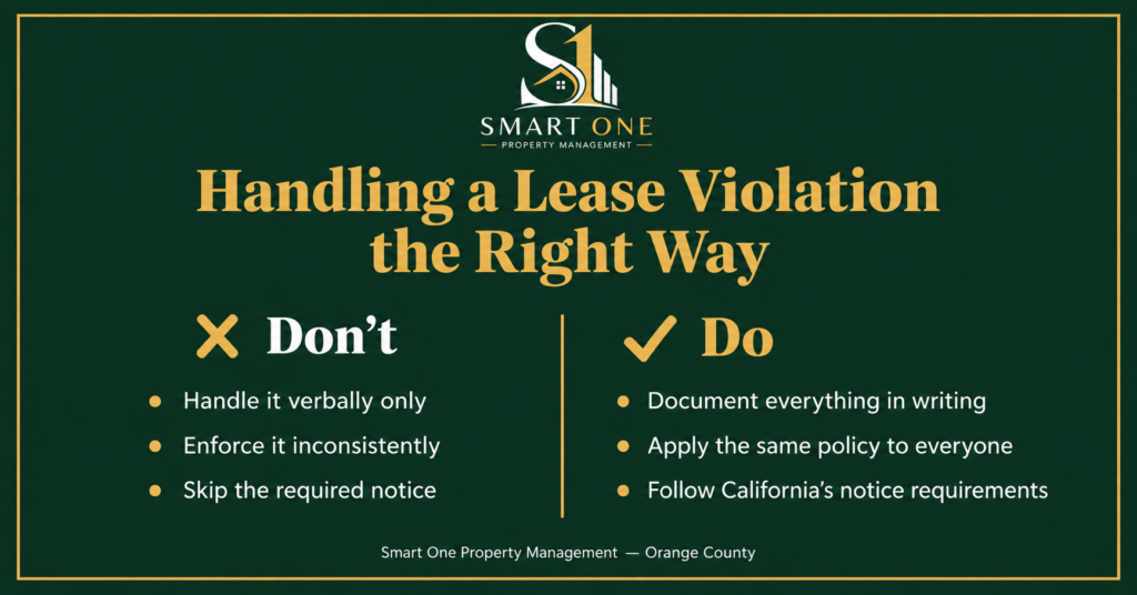 Handling a Lease Violation the Right Way